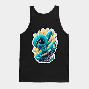 Surfing alien Tank Top